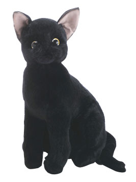 ねこ雑貨 ぬいぐるみ】猫のぬいぐるみ 黒猫 ブラックキャット 座る猫
